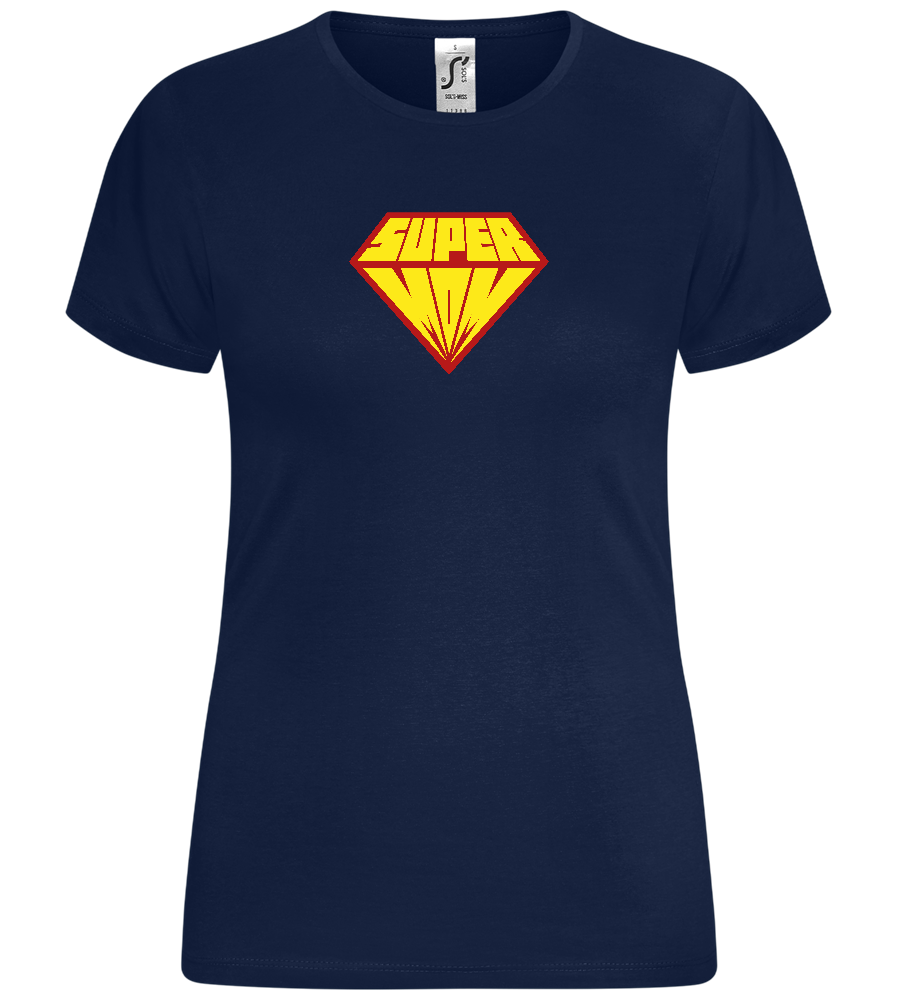 Super Mom Hero Design - Comfort women's t-shirt_MARINE_front