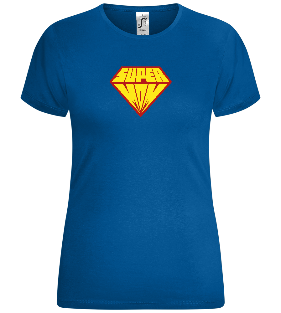 Super Mom Hero Design - Comfort women's t-shirt_ROYAL_front