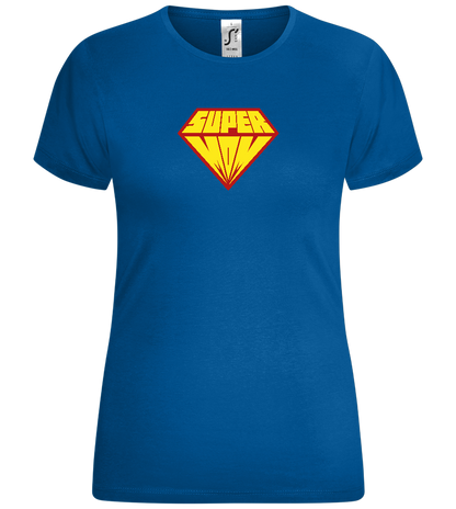 Super Mom Hero Design - Comfort women's t-shirt_ROYAL_front