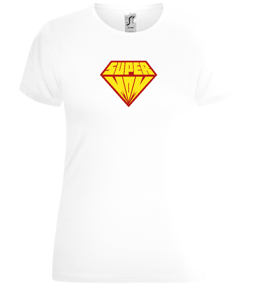 Super Mom Hero Design - Comfort women's t-shirt_WHITE_front