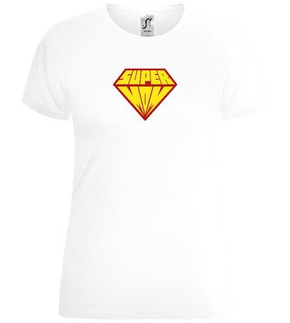 Super Mom Hero Design - Comfort women's t-shirt_WHITE_front