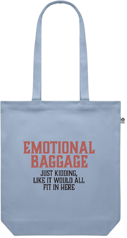 Emotional Baggage Design - Premium colored organic canvas shopping bag_BABY BLUE_front