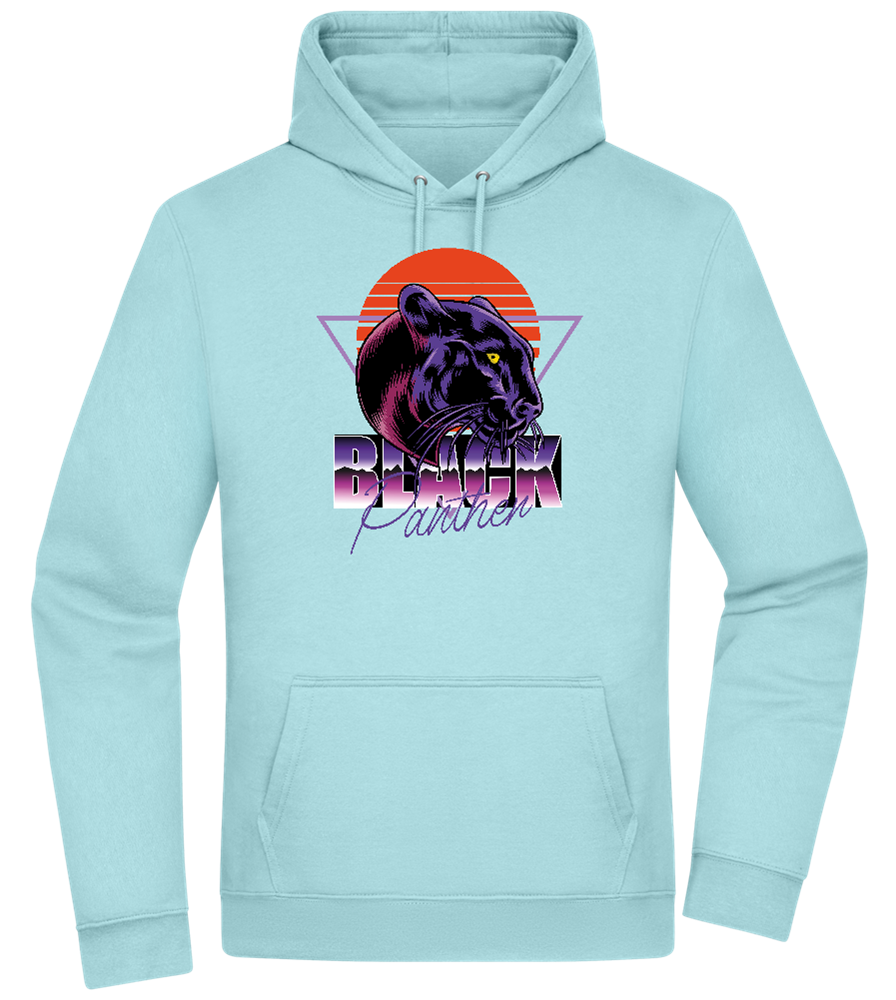 Retro Panther 4 Design - Premium Essential Unisex Hoodie_POOL BLUE_front