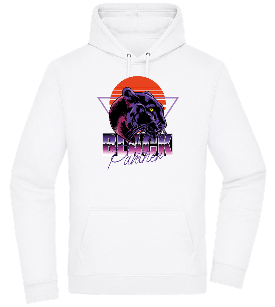 Retro Panther 4 Design - Premium Essential Unisex Hoodie_WHITE_front