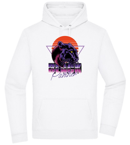 Retro Panther 4 Design - Premium Essential Unisex Hoodie_WHITE_front