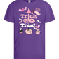 Pink Trick or Treat Design - Basic kids t-shirt_DARK PURPLE_front