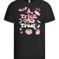 Pink Trick or Treat Design - Basic kids t-shirt_DEEP BLACK_front