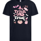 Pink Trick or Treat Design - Basic kids t-shirt_FRENCH NAVY_front