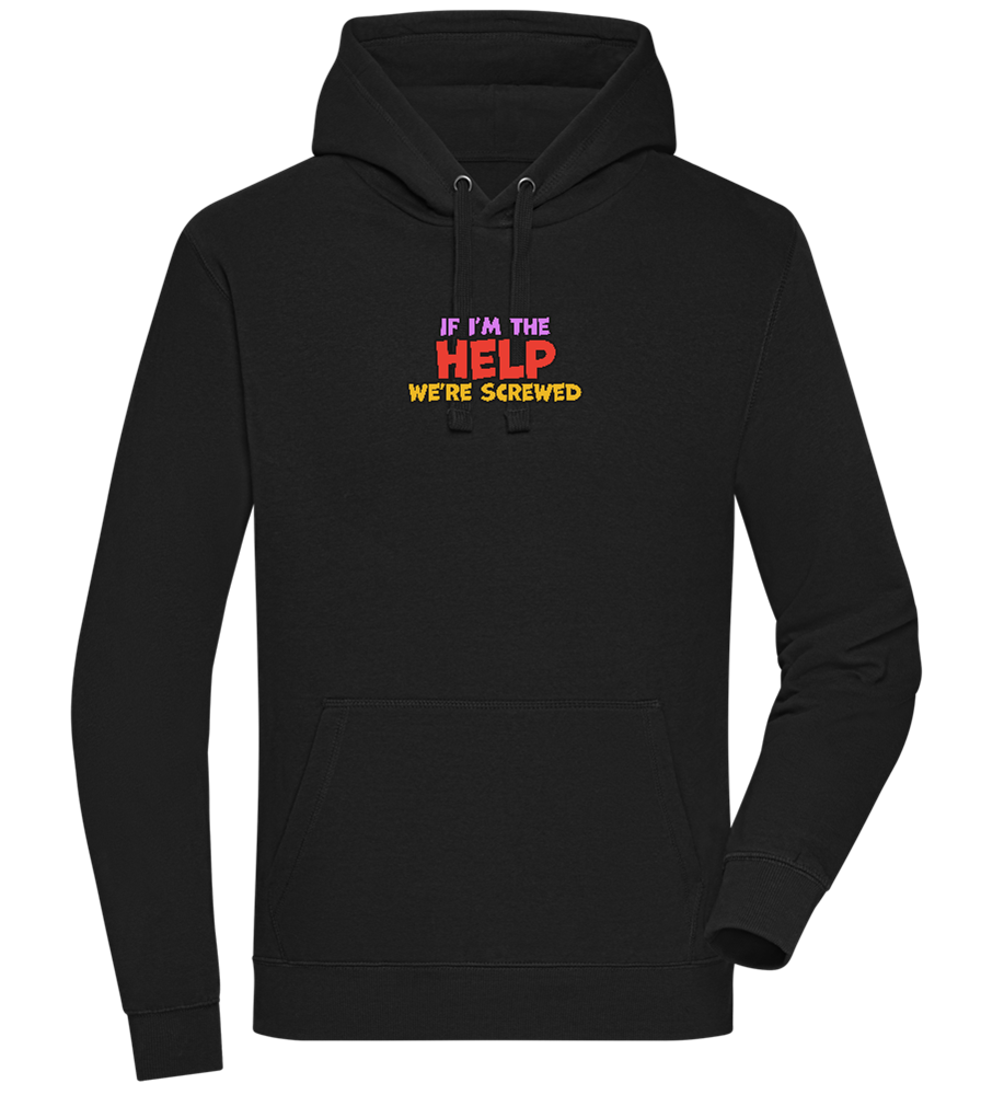 The Help Design - Premium unisex hoodie_BLACK_front