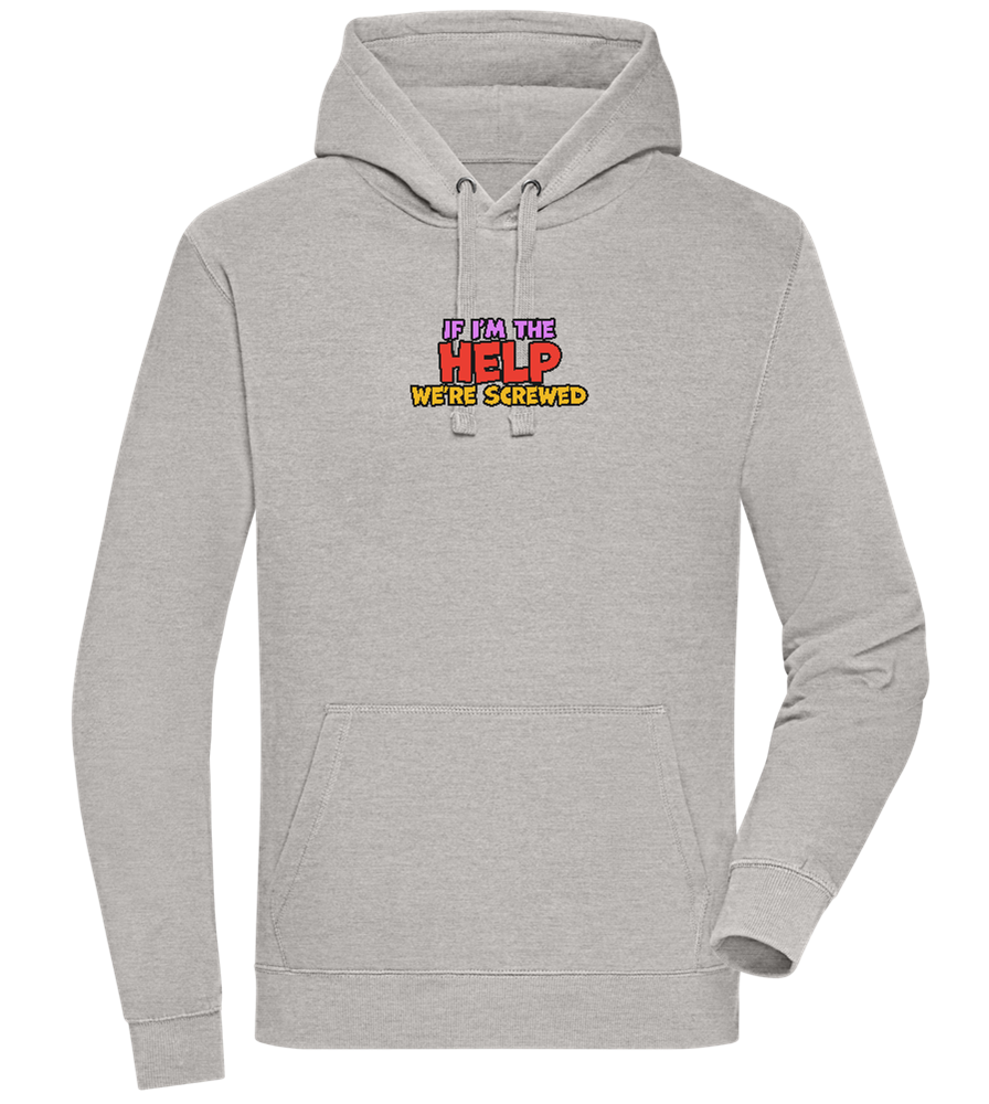 The Help Design - Premium unisex hoodie_ORION GREY II_front