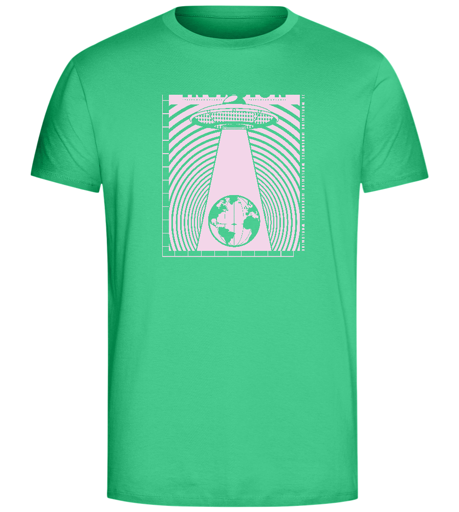 Invasion Ufo Design - Comfort Unisex T-Shirt_SPRING GREEN_front