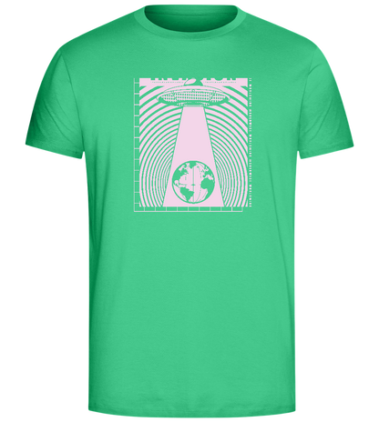 Invasion Ufo Design - Comfort Unisex T-Shirt_SPRING GREEN_front