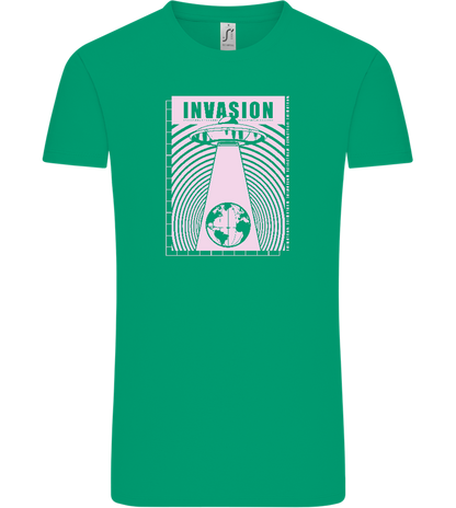 Invasion Ufo Design - Comfort Unisex T-Shirt_SPRING GREEN_front