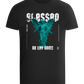 Blessed By An Angel Design - Comfort boys fitted t-shirt_DEEP BLACK_front