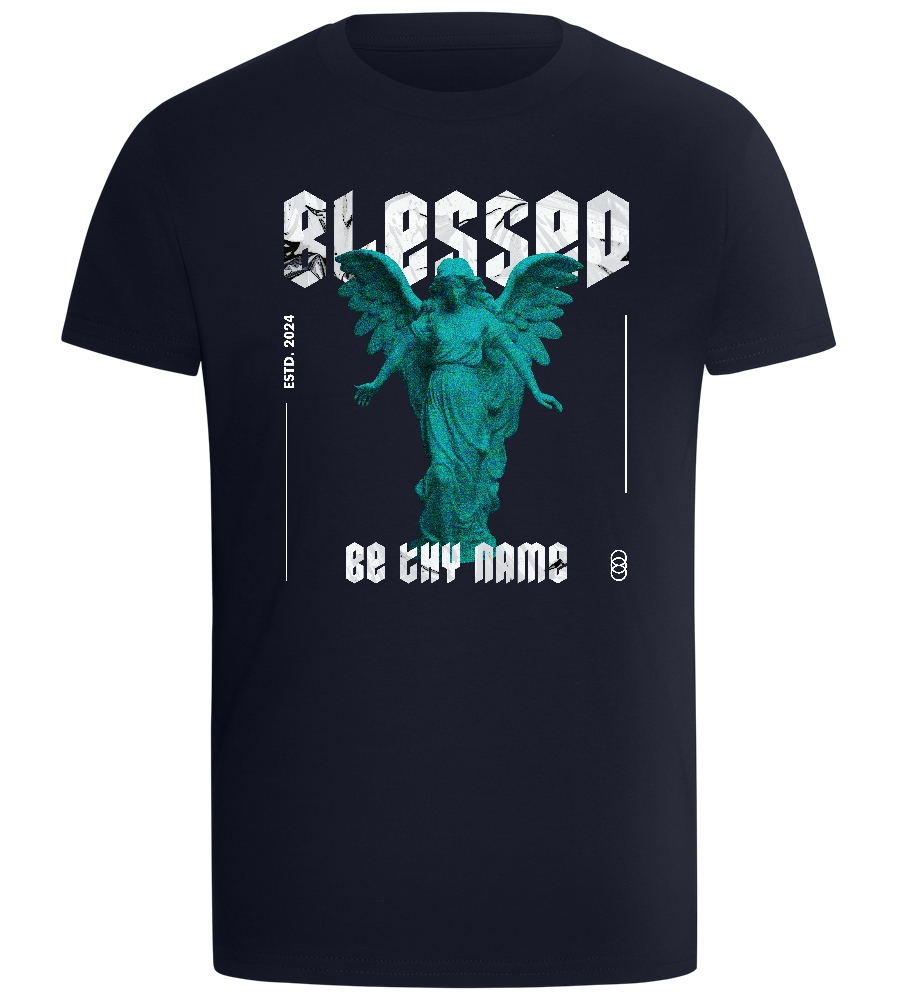 Blessed By An Angel Design - Comfort boys fitted t-shirt_FRENCH NAVY_front