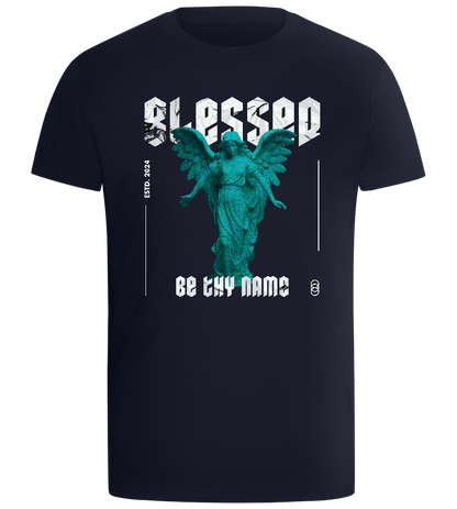 Blessed By An Angel Design - Comfort boys fitted t-shirt_FRENCH NAVY_front