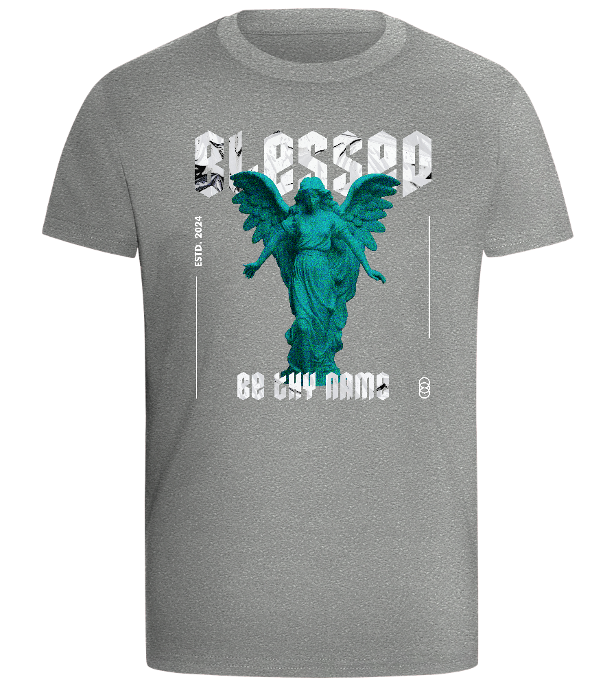 Blessed By An Angel Design - Comfort boys fitted t-shirt_ORION GREY_front