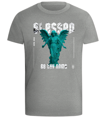 Blessed By An Angel Design - Comfort boys fitted t-shirt_ORION GREY_front