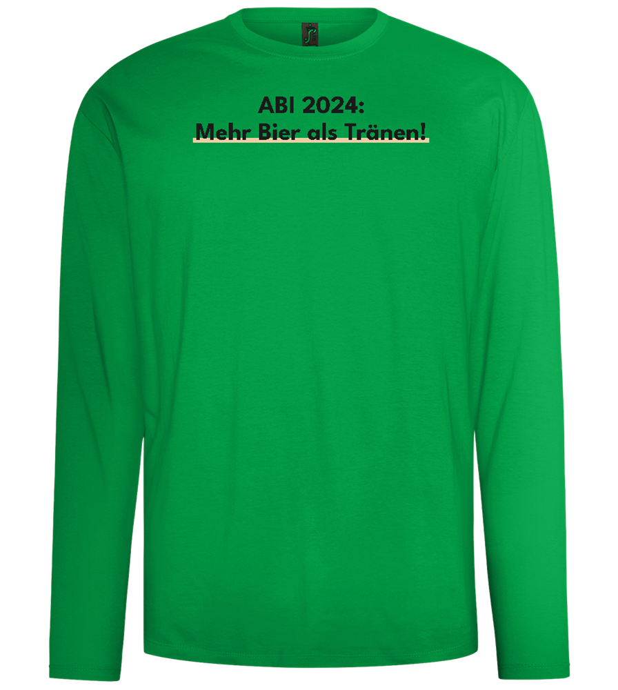 Mehr Bier Als Tränen Design - Comfort men's long sleeve t-shirt_MEADOW GREEN_front