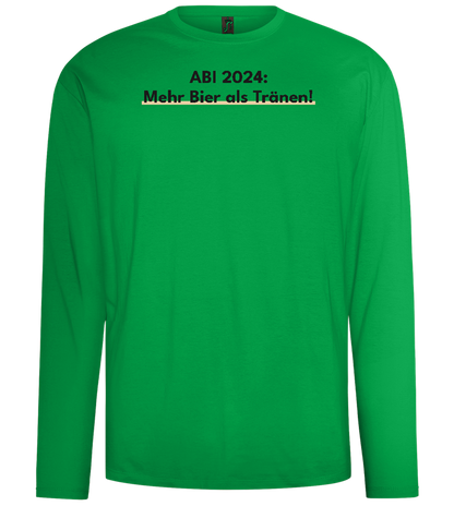 Mehr Bier Als Tränen Design - Comfort men's long sleeve t-shirt_MEADOW GREEN_front