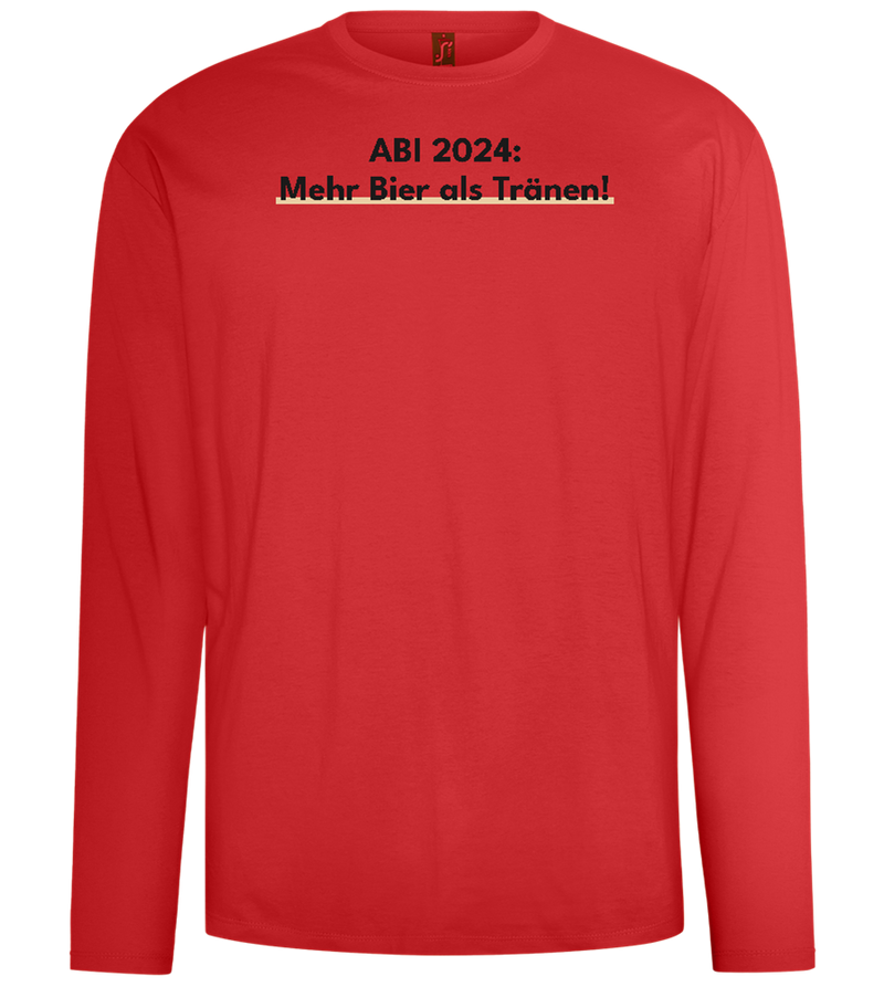 Mehr Bier Als Tränen Design - Comfort men's long sleeve t-shirt_RED_front