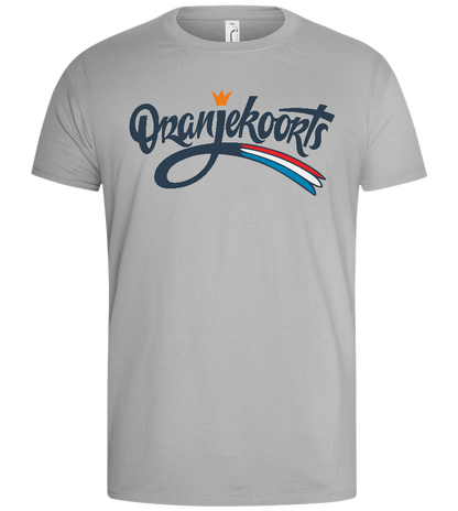 Oranjekoorts Kroontje Design - Basic men's t-shirt_PURE GRAY_front