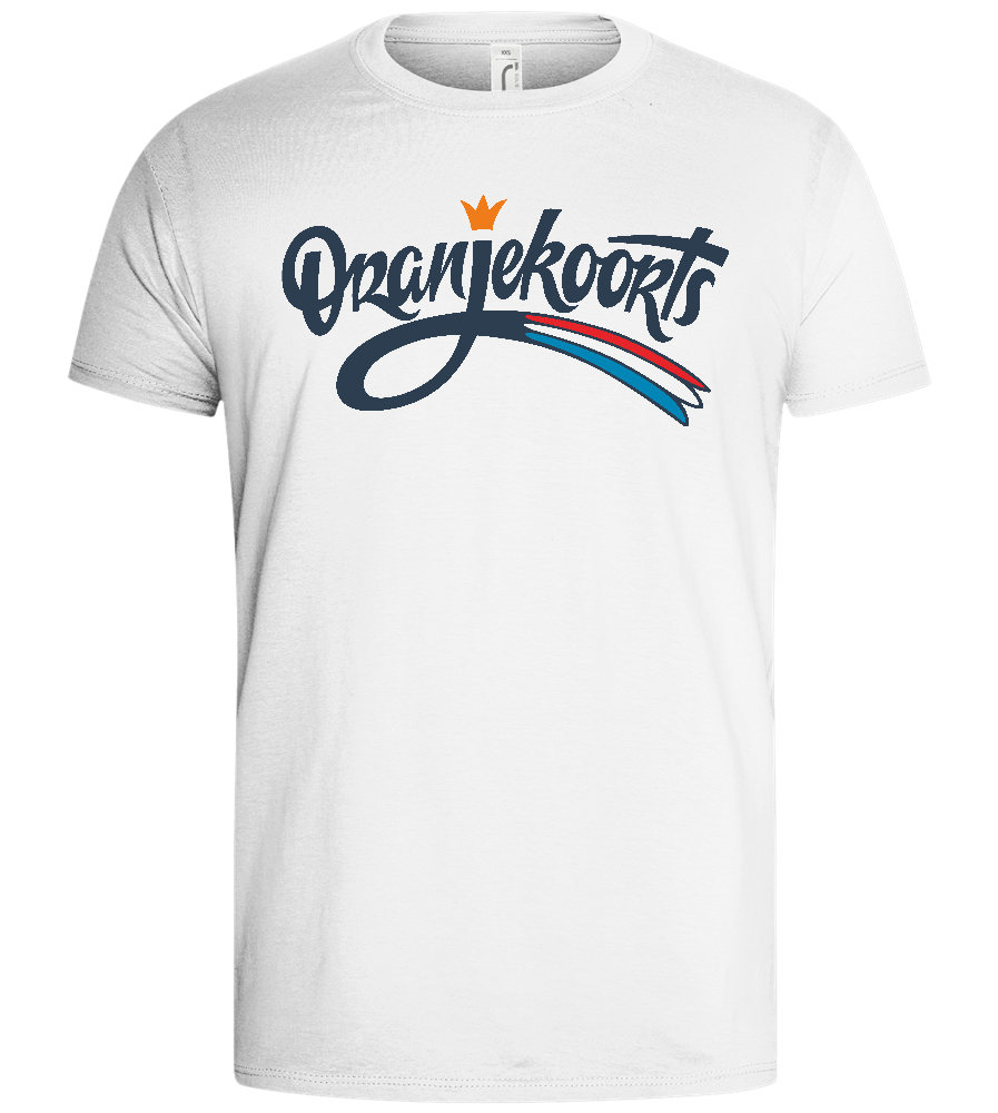 Oranjekoorts Kroontje Design - Basic men's t-shirt_WHITE_front