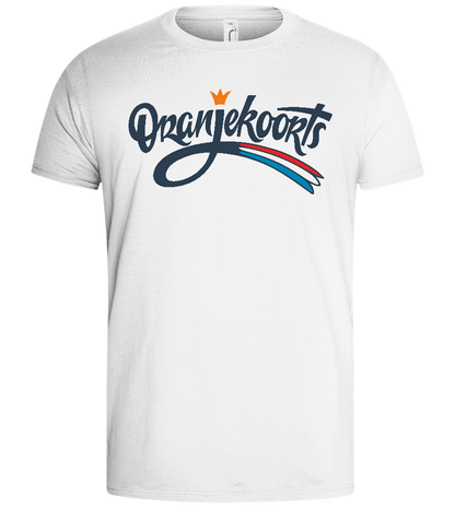 Oranjekoorts Kroontje Design - Basic men's t-shirt_WHITE_front