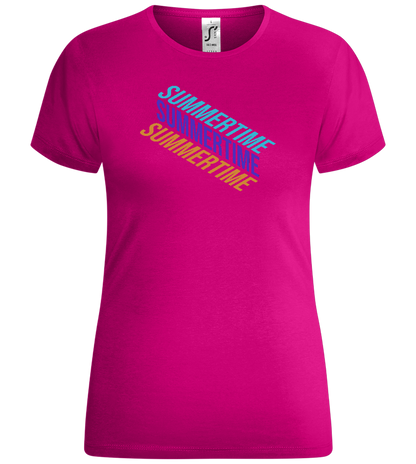 Summertime Design - Comfort women's t-shirt_FUCHSIA_front