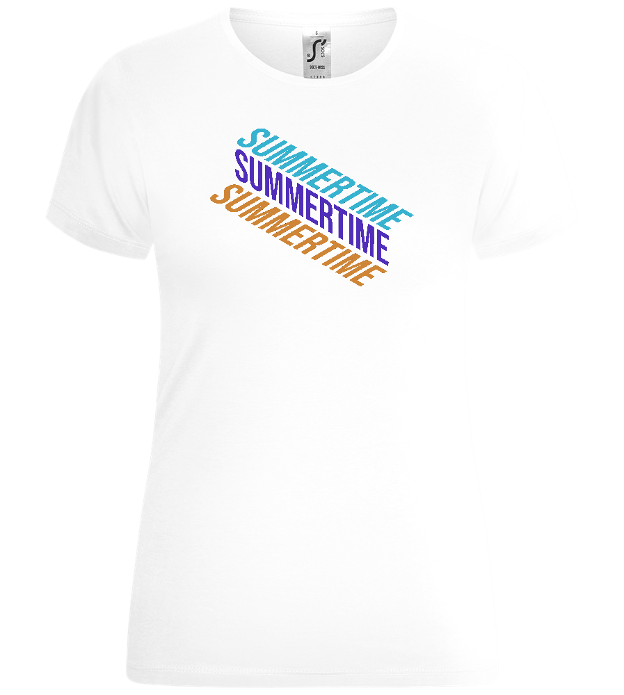 Summertime Design - Comfort women's t-shirt_WHITE_front