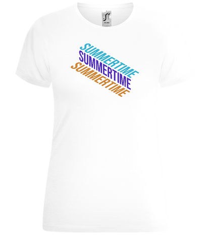 Summertime Design - Comfort women's t-shirt_WHITE_front