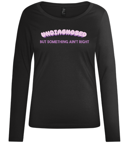 Undiagnosed Design - Comfort women's long sleeve t-shirt_DEEP BLACK_front