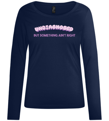 Undiagnosed Design - Comfort women's long sleeve t-shirt_MARINE_front