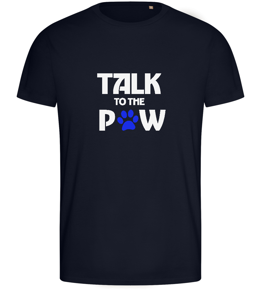 Talk to the Paw Design - Basic men's fitted t-shirt_FRENCH NAVY_front