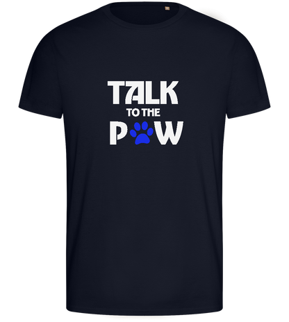 Talk to the Paw Design - Basic men's fitted t-shirt_FRENCH NAVY_front