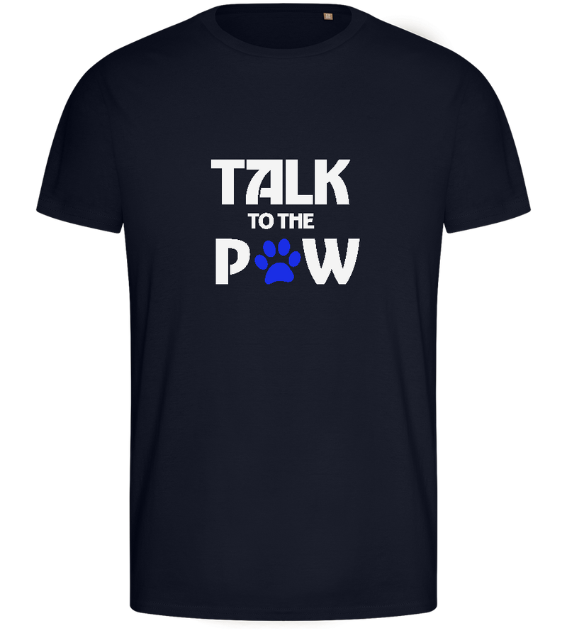 Talk to the Paw Design - Basic men's fitted t-shirt_FRENCH NAVY_front