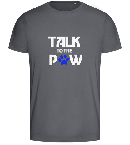 Talk to the Paw Design - Basic men's fitted t-shirt_MOUSE GREY_front