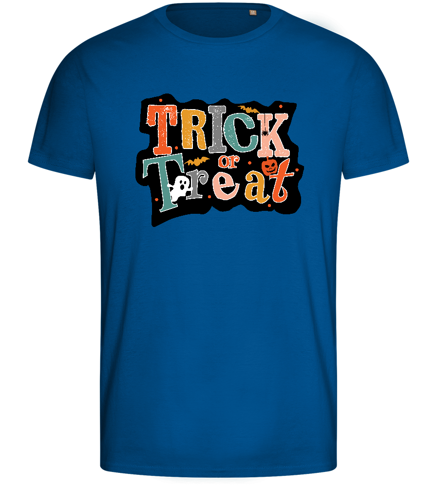 Spooky Trick or Treat Design - Basic men's fitted t-shirt_ROYAL_front