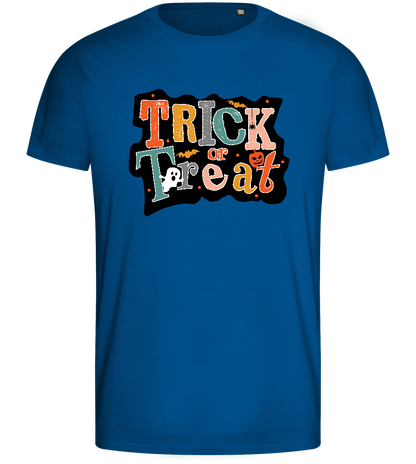 Spooky Trick or Treat Design - Basic men's fitted t-shirt_ROYAL_front