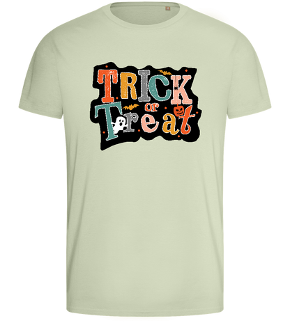 Spooky Trick or Treat Design - Basic men's fitted t-shirt_SILESTONE_front