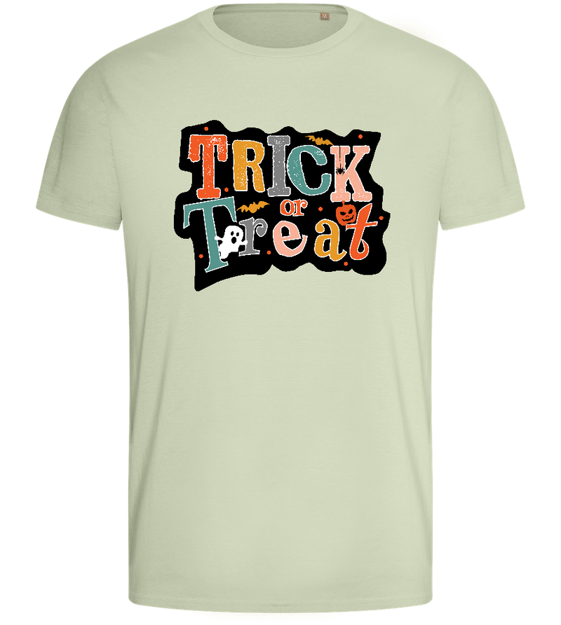 Spooky Trick or Treat Design - Basic men's fitted t-shirt_SILESTONE_front