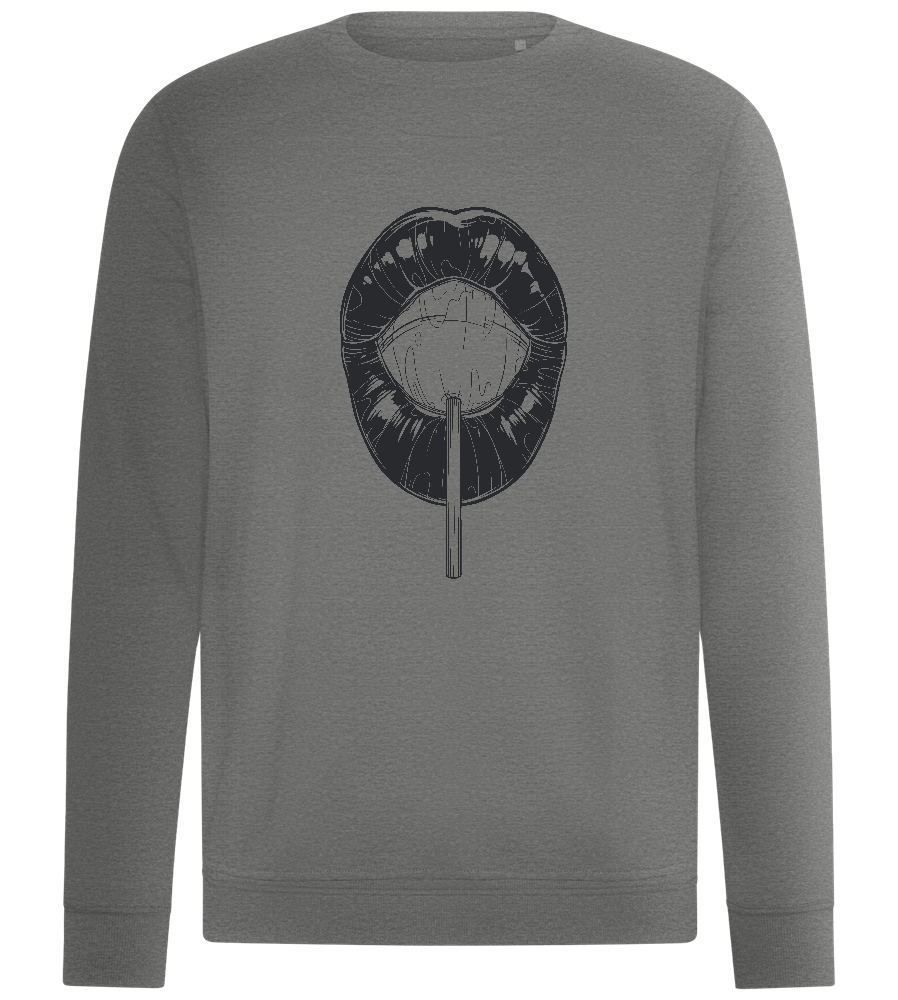 Lollipop Lips Design - Comfort unisex sweater_ORION GREY II_front