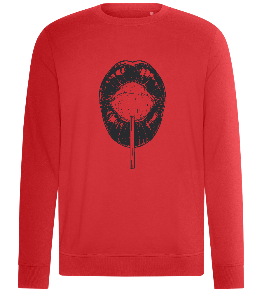 Lollipop Lips Design - Comfort unisex sweater_RED_front