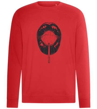 Lollipop Lips Design - Comfort unisex sweater_RED_front