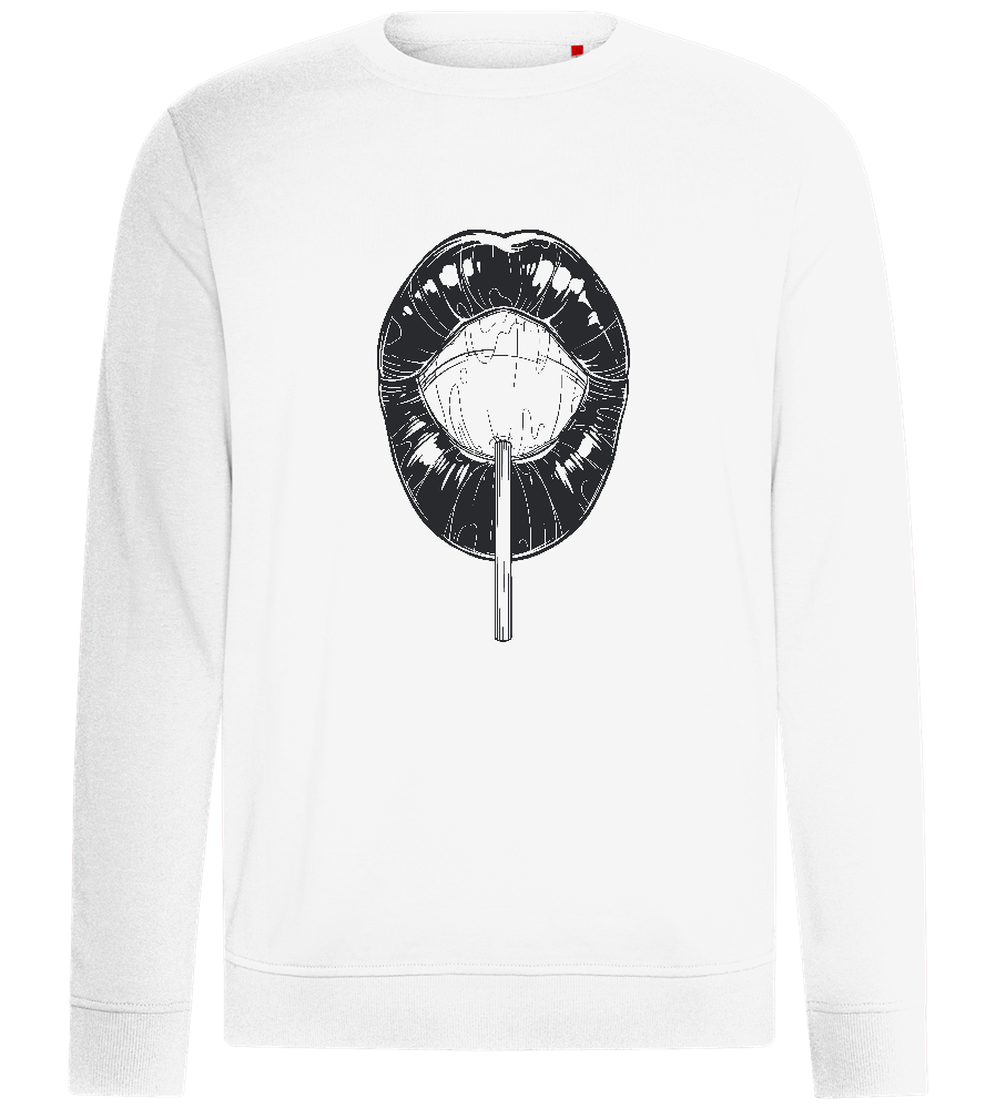 Lollipop Lips Design - Comfort unisex sweater_WHITE_front