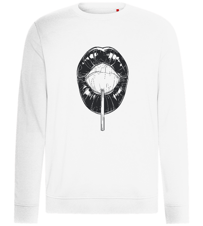 Lollipop Lips Design - Comfort unisex sweater_WHITE_front