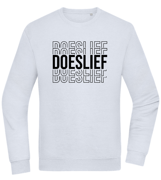 Doeslief Tekst Design - Comfort Essential Unisex Sweater_CREAMY BLUE_front