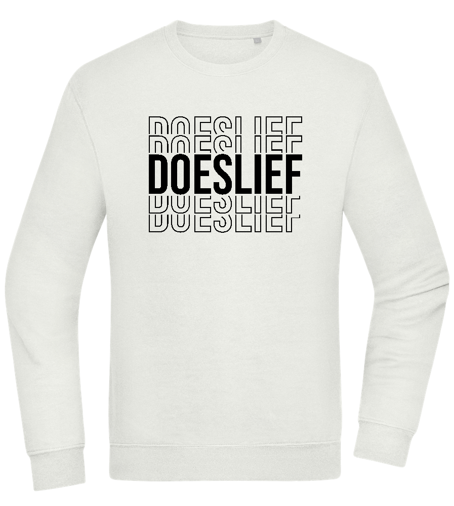 Doeslief Tekst Design - Comfort Essential Unisex Sweater_CREAMY GREEN_front