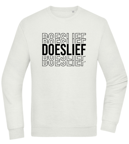 Doeslief Tekst Design - Comfort Essential Unisex Sweater_CREAMY GREEN_front