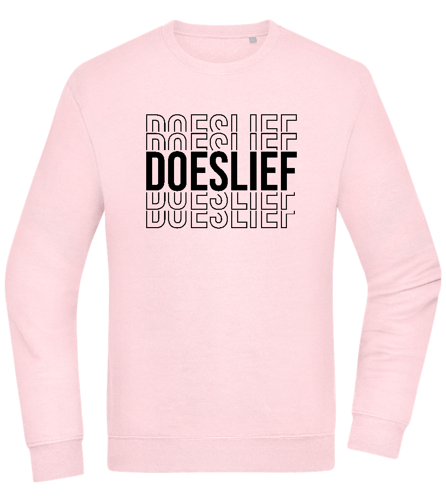 Doeslief Tekst Design - Comfort Essential Unisex Sweater_LIGHT PEACH ROSE_front